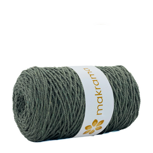 Cuerda Algodón 2mm Makrama 500gr Verde Militar