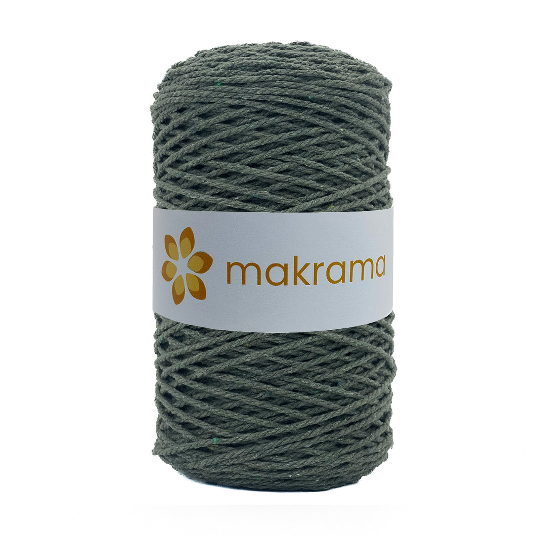 Cuerda Algodón 2mm Makrama 500gr Verde Militar