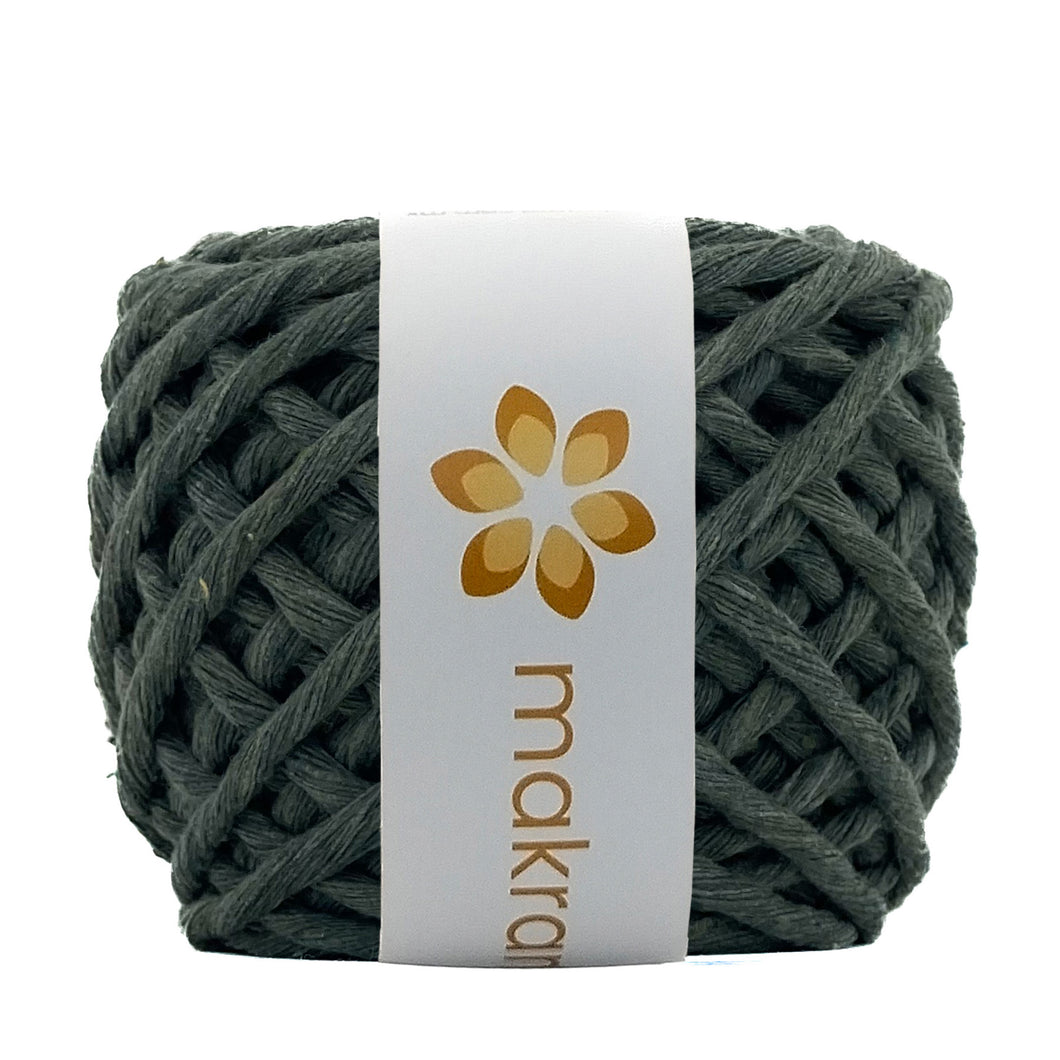 Hilaza Algodón Mini 4mm Makrama 150gr Verde Militar