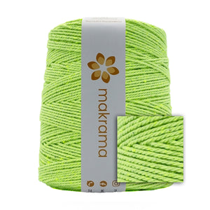 Cuerda Algodón 2mm Makrama 1kg Verde Neon