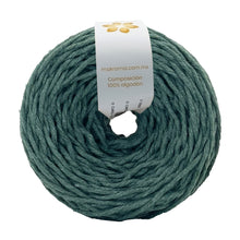 Cargar imagen en el visor de la galería, Hilaza Algodón 3mm Makrama 100m Verde Oscuro
