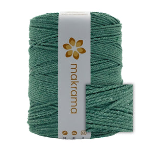 Cuerda Algodón 2mm Makrama 1kg Verde Pino