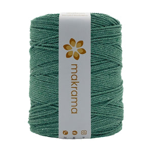 Cuerda Algodón 2mm Makrama 1kg Verde Pino