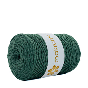 Cuerda Algodón 2mm Makrama 500gr Verde Pino