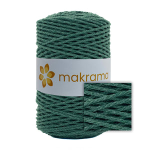 Cuerda Algodón 2mm Makrama 500gr Verde Pino