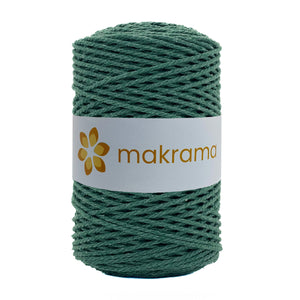 Cuerda Algodón 2mm Makrama 500gr Verde Pino