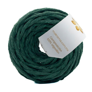 Hilaza Algodón Mini 3mm Makrama 150gr Verde Pino