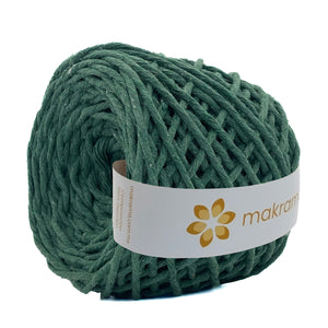 Hilaza Algodón 3mm Makrama 100m Verde Pino