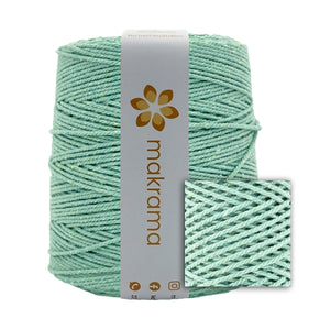 Cuerda Algodón 2mm Makrama 1kg Verde Pistache