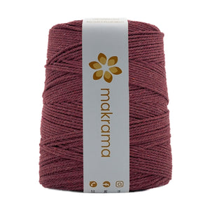 Cuerda Algodón 2mm Makrama 1kg Vino Bordo