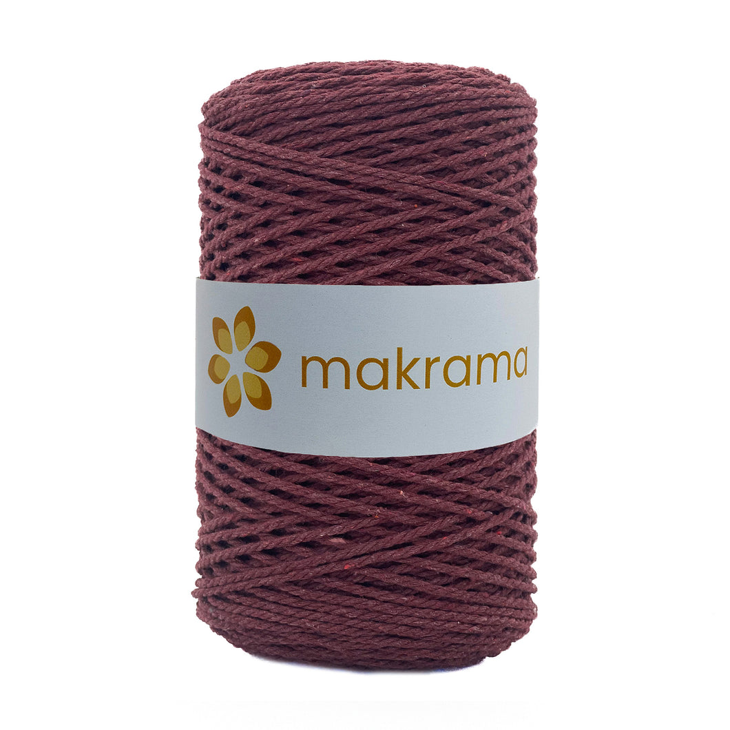 Cuerda Algodón 2mm Makrama 500gr Vino Bordo