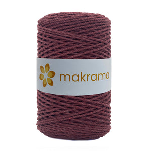 Cuerda Algodón 2mm Makrama 500gr Vino Bordo