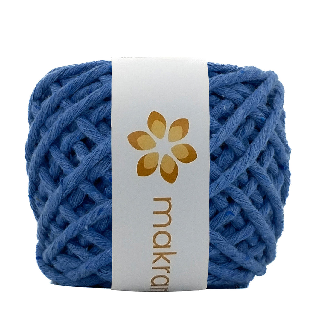 Hilaza Algodón Mini 3mm Makrama 150gr Azul Bondi