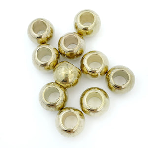 Cuentas de Plástico Makrama Dorado 25mm 6pz