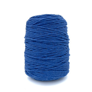 Cuerda Algodón 2mm Makrama 1kg Azul Rey