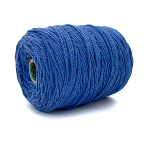 Cuerda Algodón 2mm Makrama 1kg Azul Rey