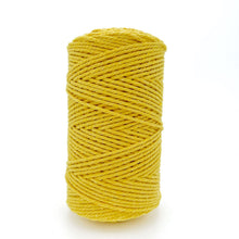 Cargar imagen en el visor de la galería, Cuerda Algodón 2mm Makrama 500gr Amarillo

